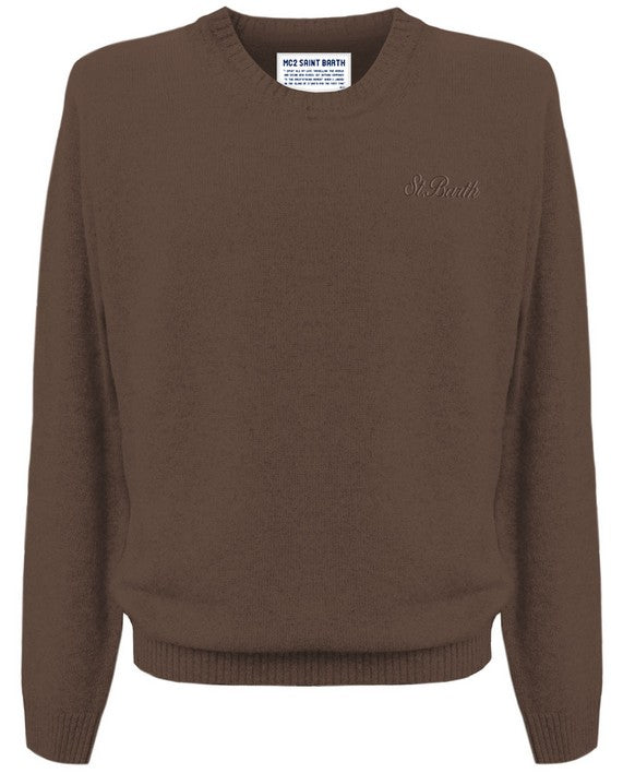 CREW NECK SWEATER - REGENT - BROWN / S - Maglioni