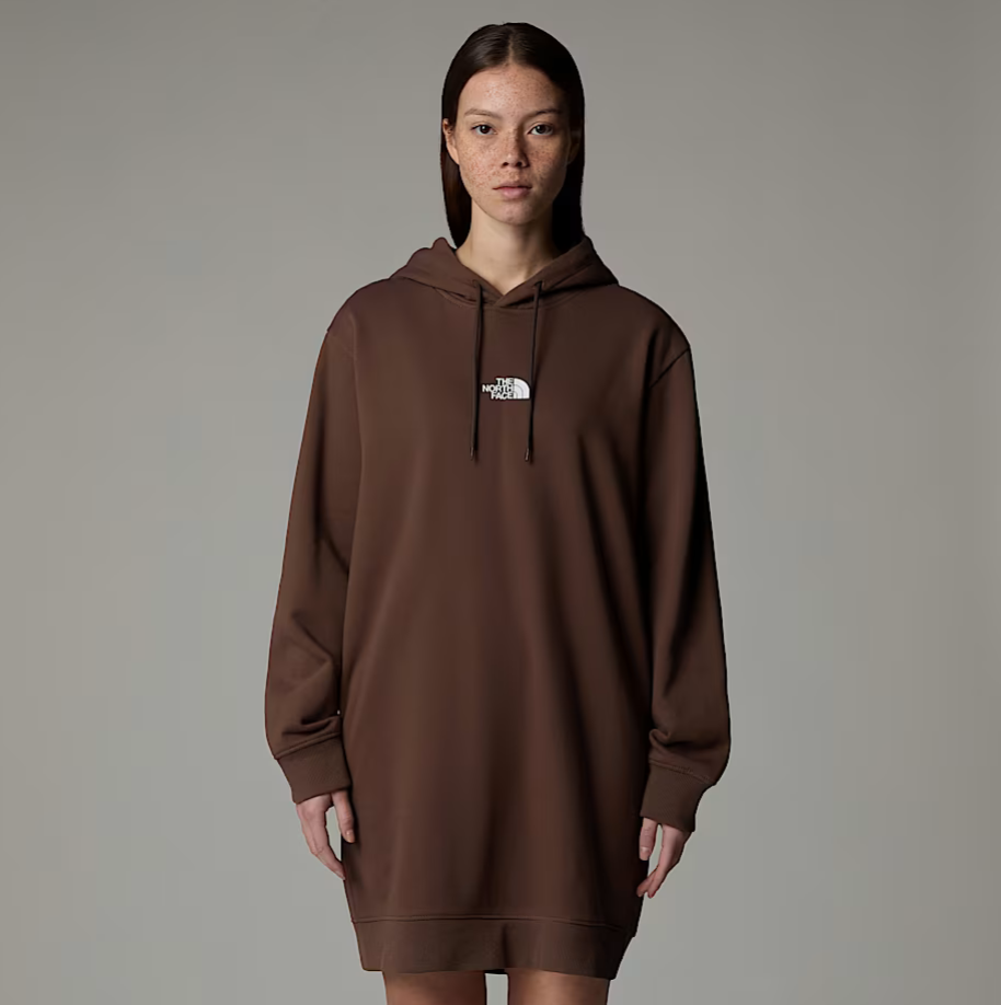W ZUMU HOODED DRESS - NF0A89F8 - BROWN / XS - Felpe